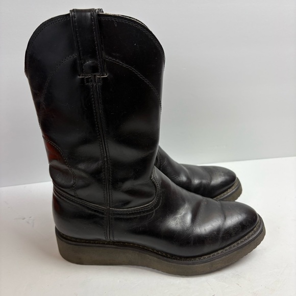 Durango Black Boots Cowboy Western Work Rubber Ultra Soles Oil Resistant 7D - Picture 6 of 16